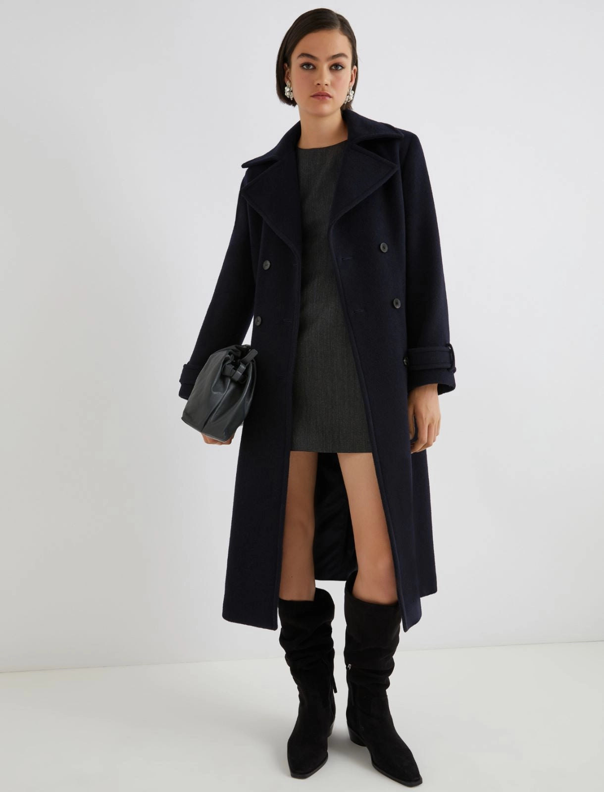 BALCONE - Double-breasted coat with tab detail