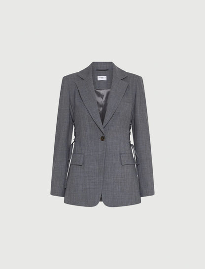 FILING - Straight-fit stretch blazer