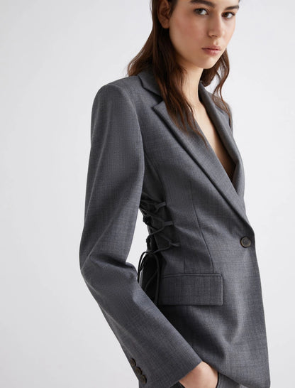 FILING - Straight-fit stretch blazer