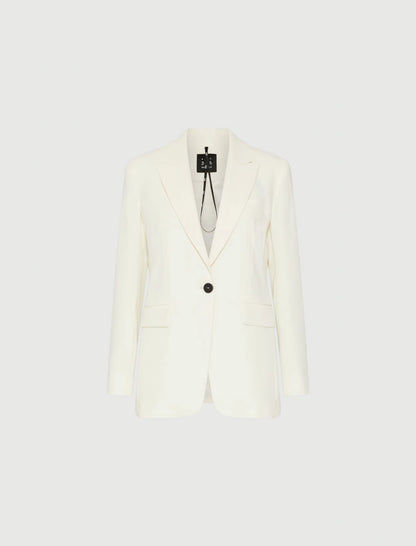 KELLY - Single-breasted envers satin jacket