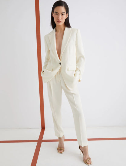 KELLY - Single-breasted envers satin jacket