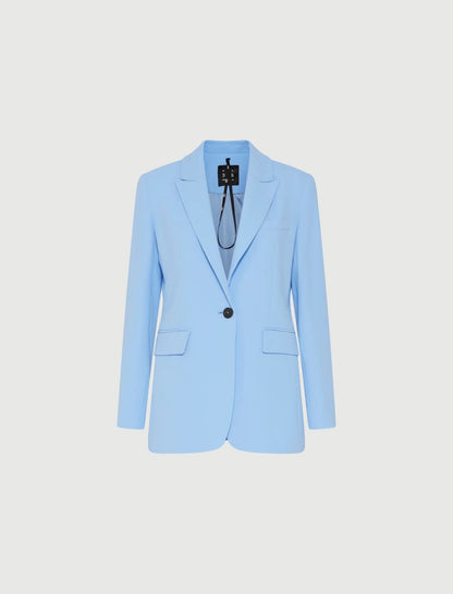 KELLY - Single-breasted envers satin jacket