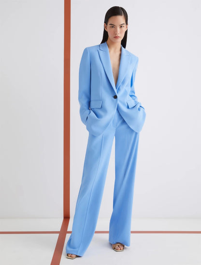 KELLY - Single-breasted envers satin jacket