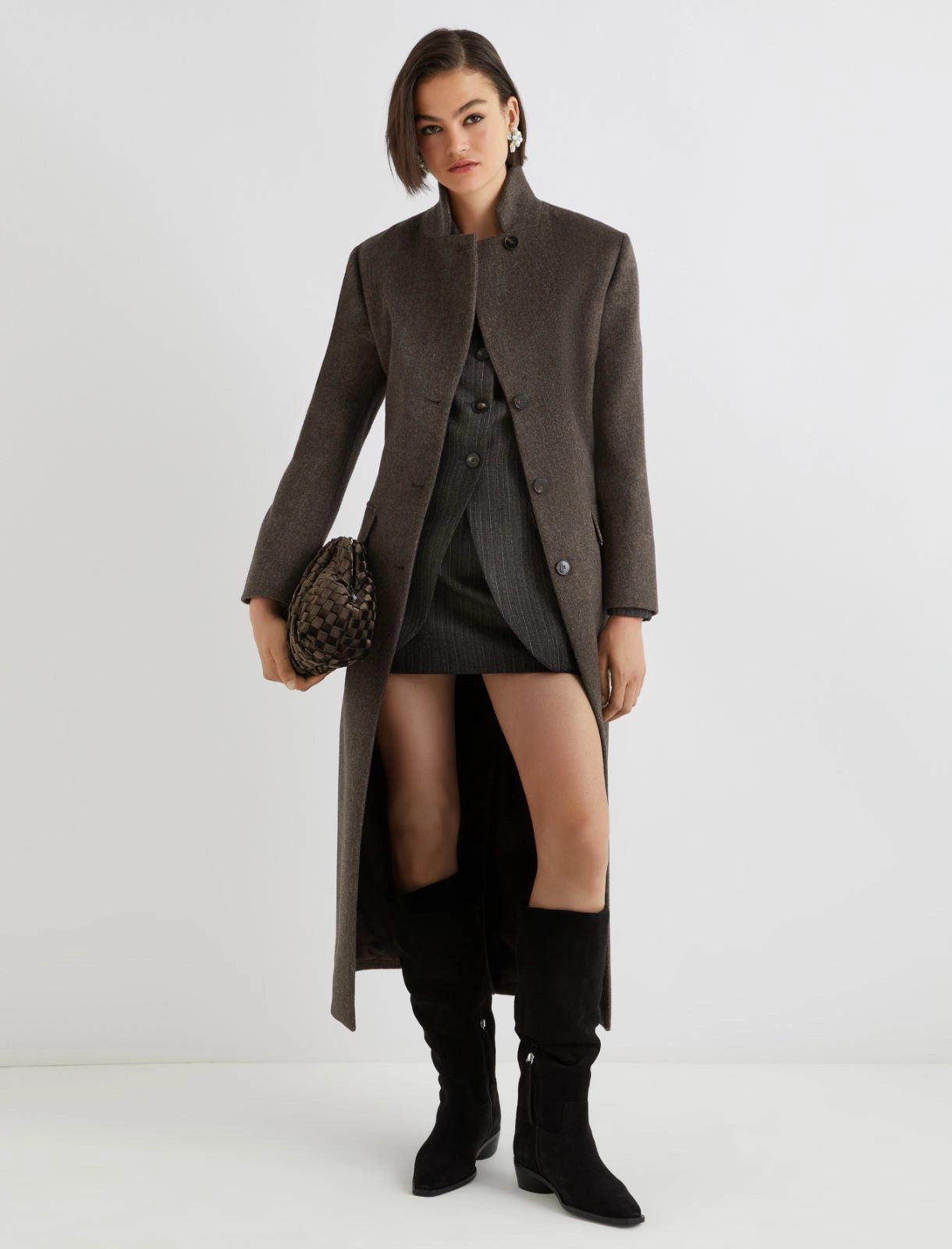 LITANIE - Short wool skirt