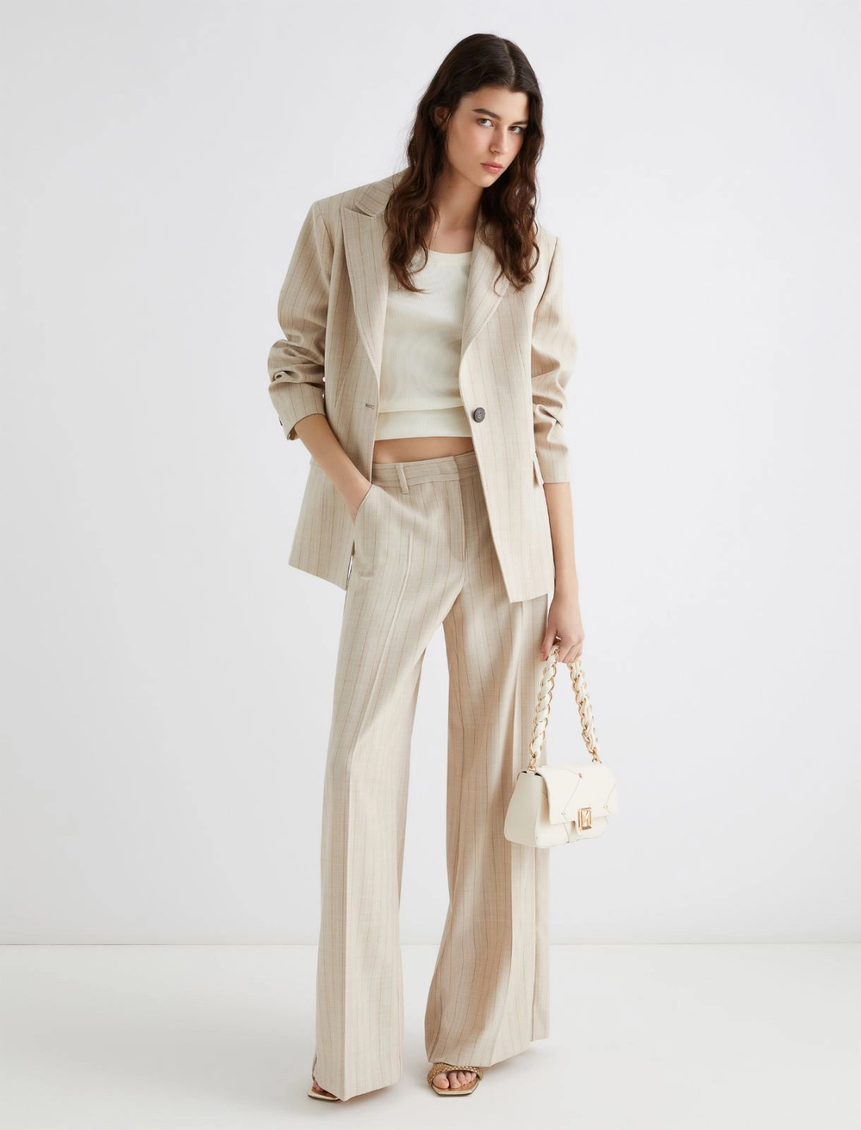 FACILE - Stretch canvas blazer