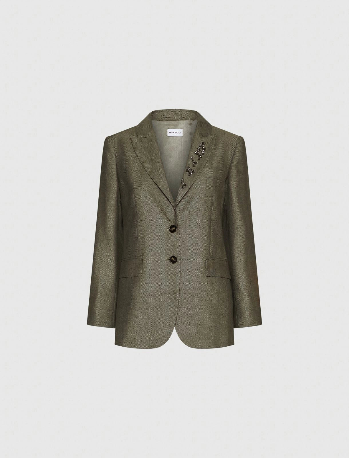 IMPACT - Fluid twill jacket with crystal detail