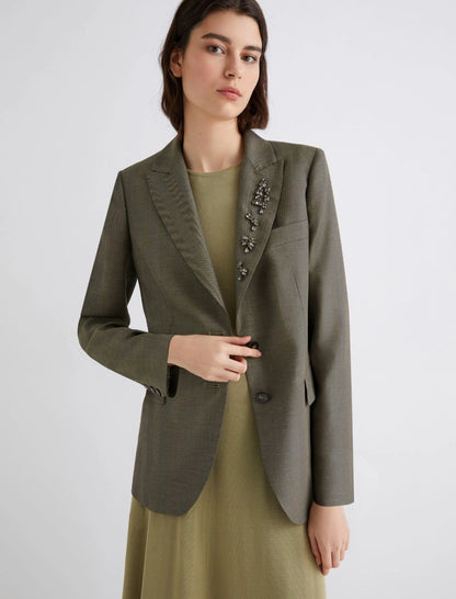 IMPACT - Fluid twill jacket with crystal detail