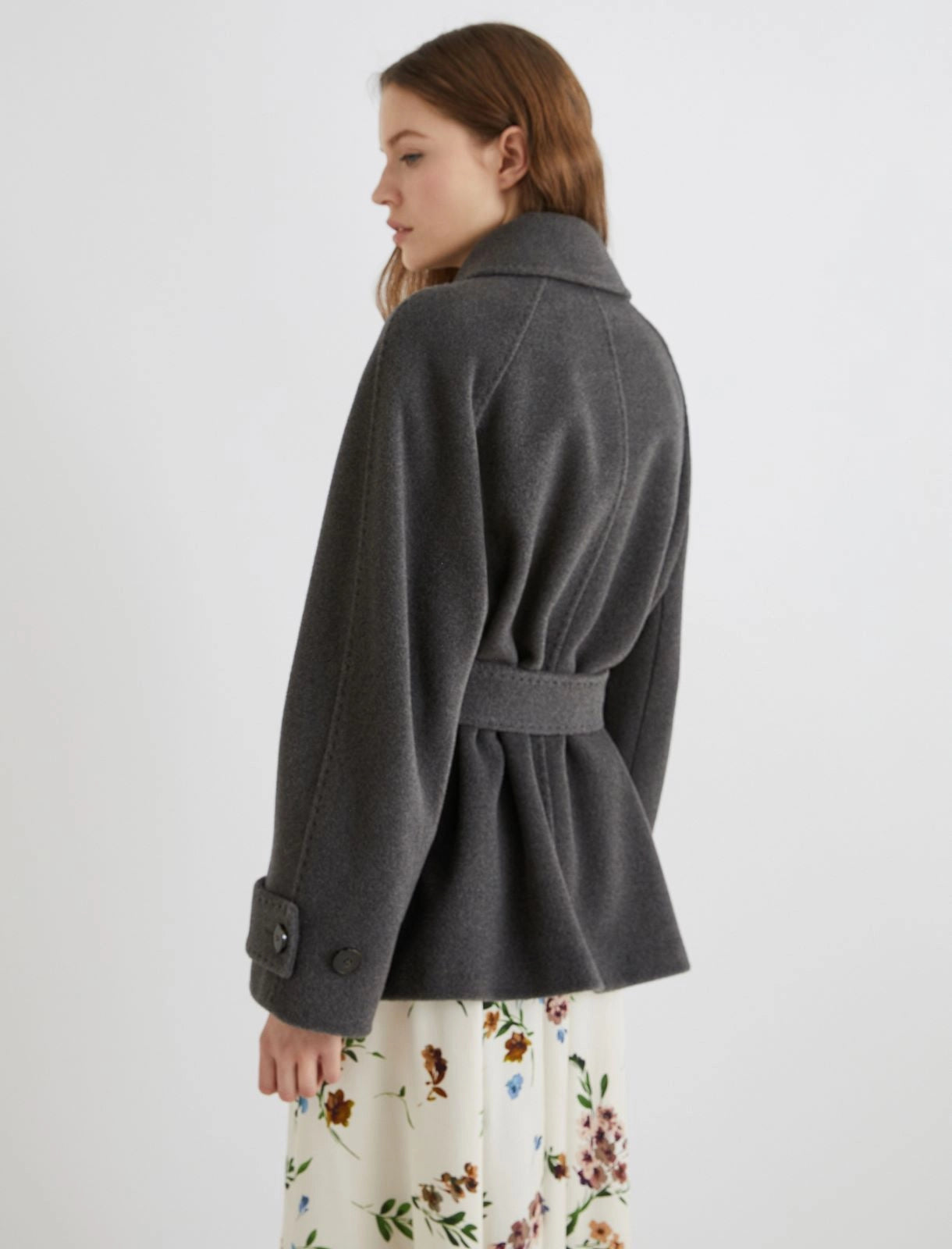 DOVERE - Belted pure wool heavy jacket