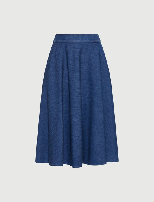 FIGURA - Denim circle skirt