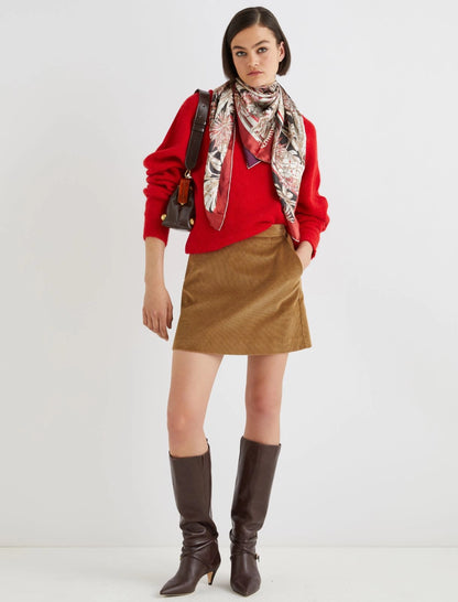 SERIO - Short velvet skirt