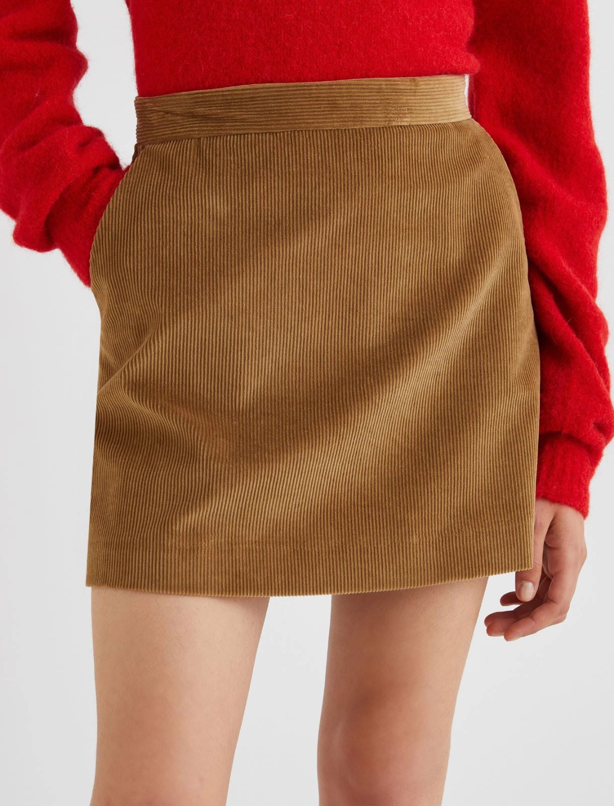 SERIO - Short velvet skirt