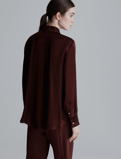 BUNNY - Silk-blend satin shirt