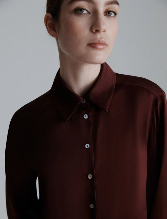 BUNNY - Silk-blend satin shirt