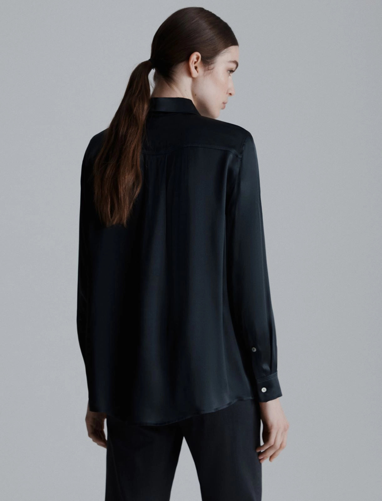 BUNNY - Silk-blend satin shirt