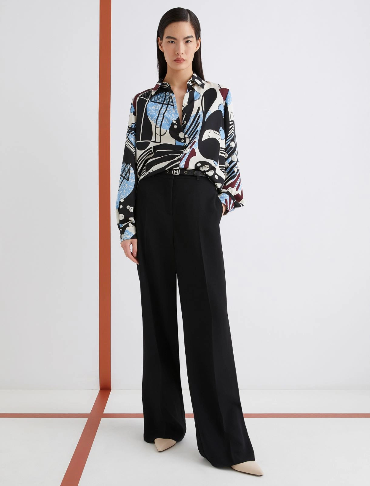 SPINTA - Printed satin shirt