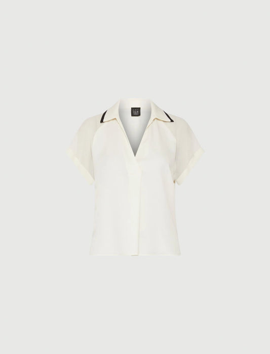 CALMO - Satin polo shirt