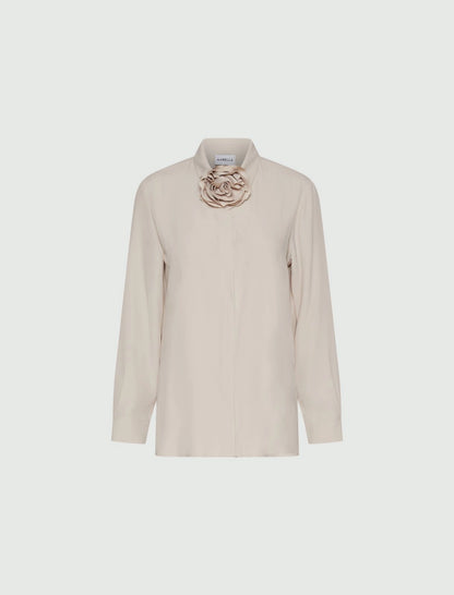 CABIRIA - Silk-blend crepe shirt