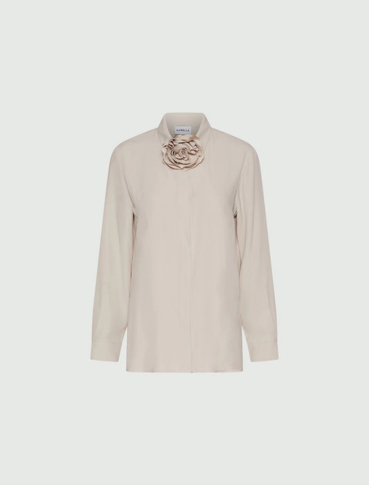 CABIRIA - Silk-blend crepe shirt
