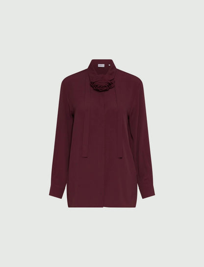 CABIRIA - Silk-blend crepe shirt