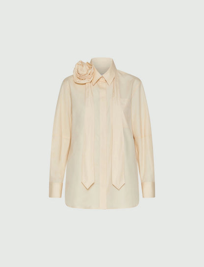 AVILA - Shirt with tie and flower detail
