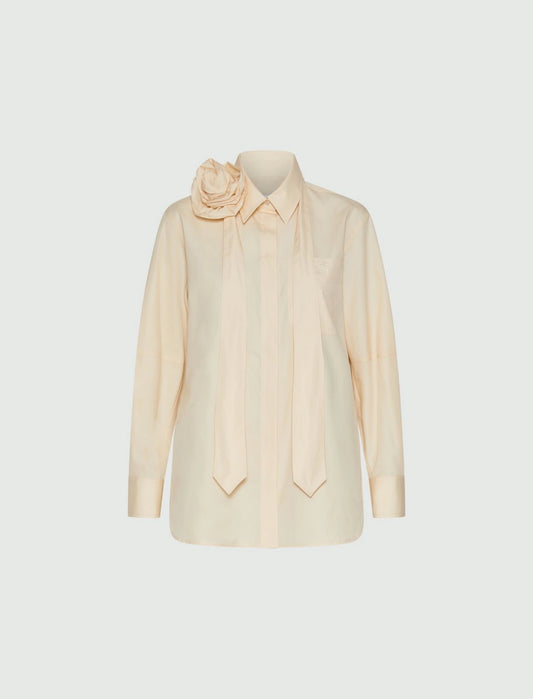 AVILA - Shirt with tie and flower detail