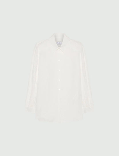 CRISTIN - Lace-inlay shirt