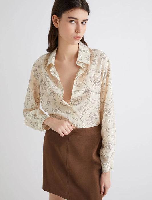 TUNDRA - Printed crepe shirt