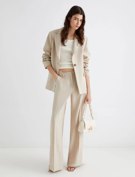 SKIPPER - Relaxed-fit mélange trousers