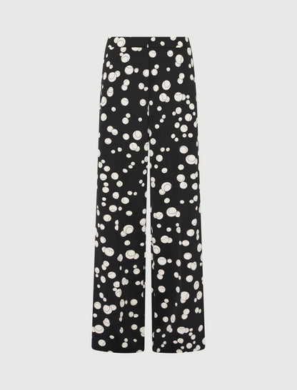 FAVETTA - Printed satin trousers