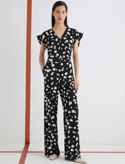 FAVETTA - Printed satin trousers