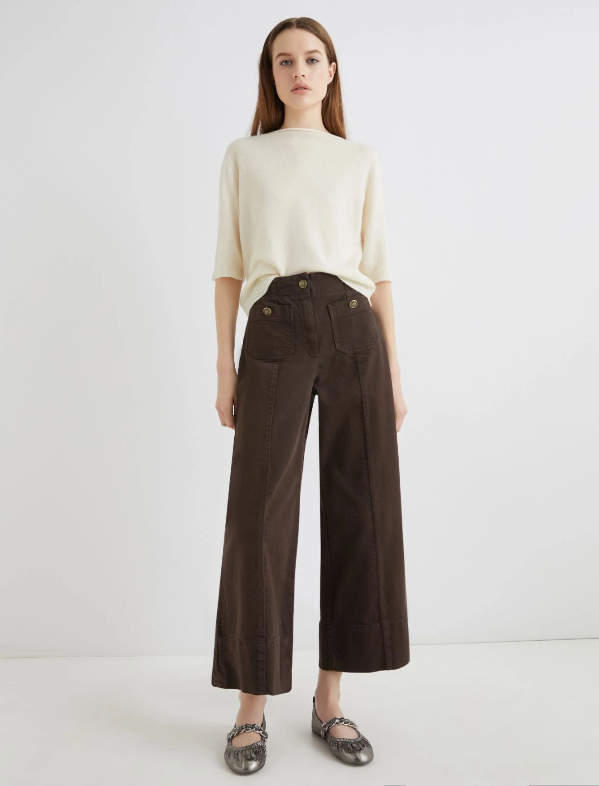 VELAIN - High-waisted trousers