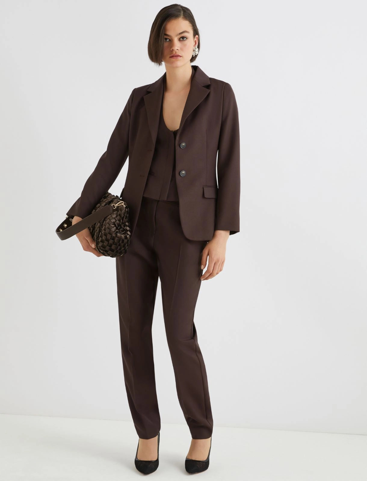 AEDO - Wool-blend chino trousers