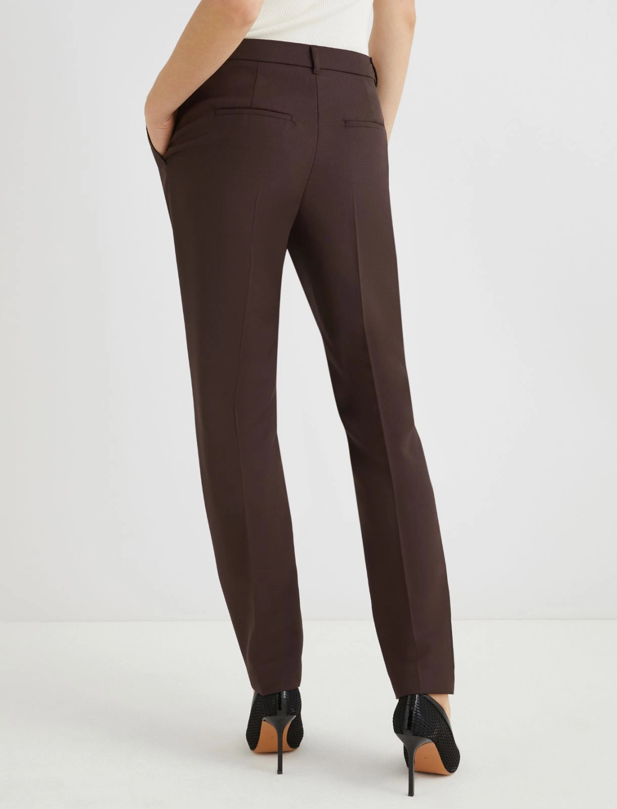 AEDO - Wool-blend chino trousers