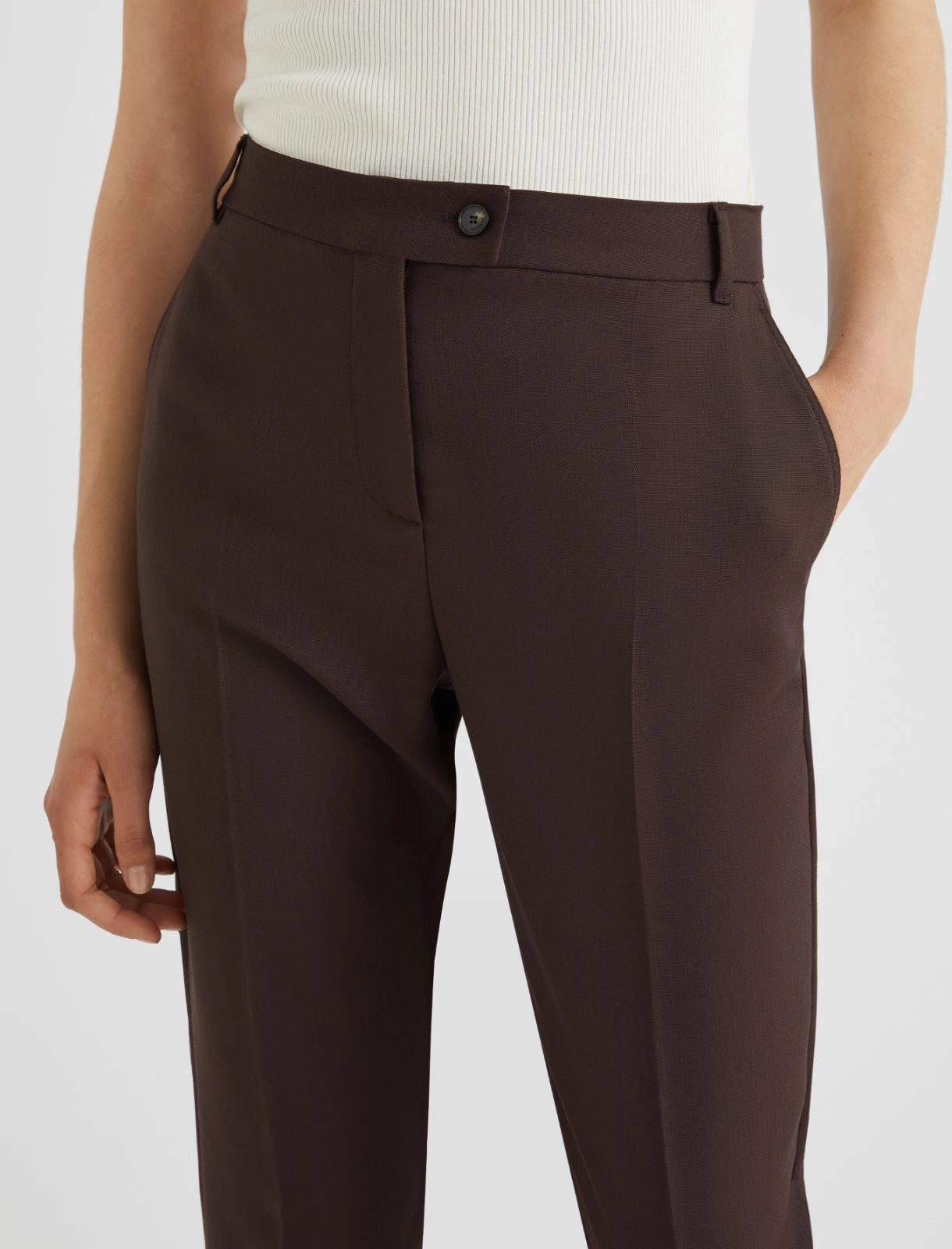 AEDO - Wool-blend chino trousers