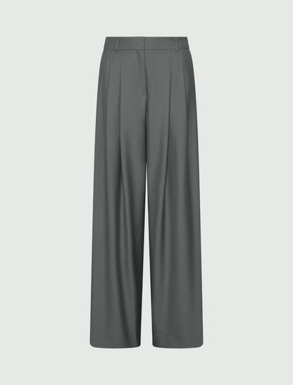 ULZIO - Wide-fit gabardine trousers