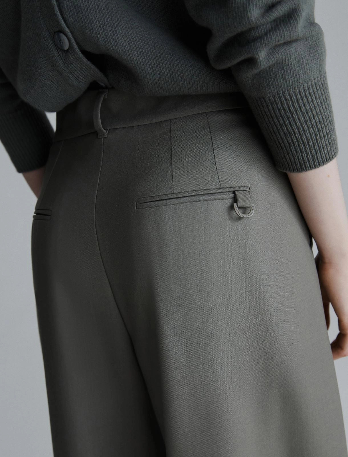 ULZIO - Wide-fit gabardine trousers