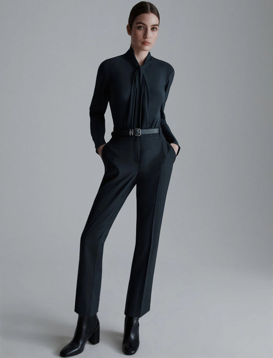 MATRICE - Slim gabardine trousers