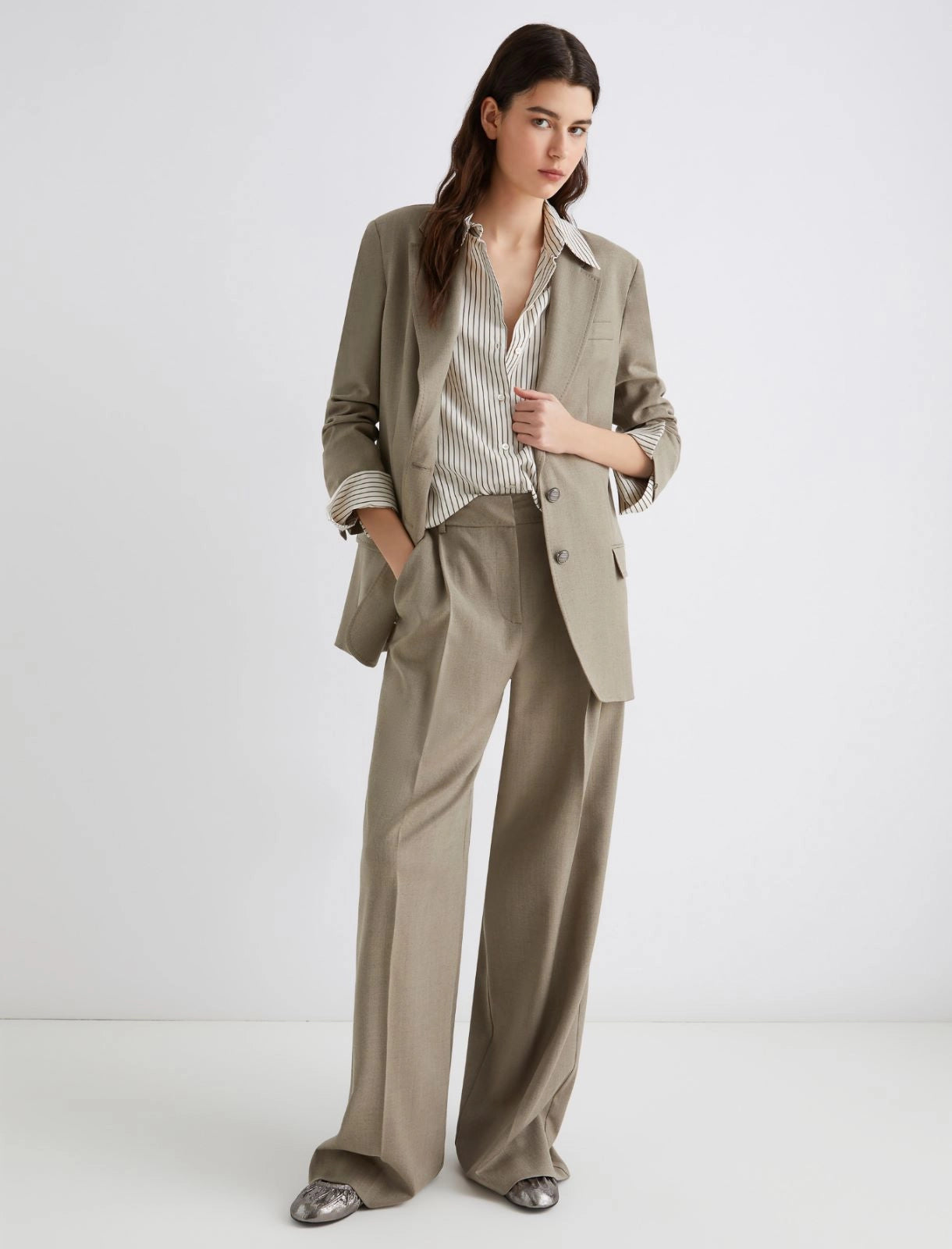 FILO - Wide-fit twill trousers