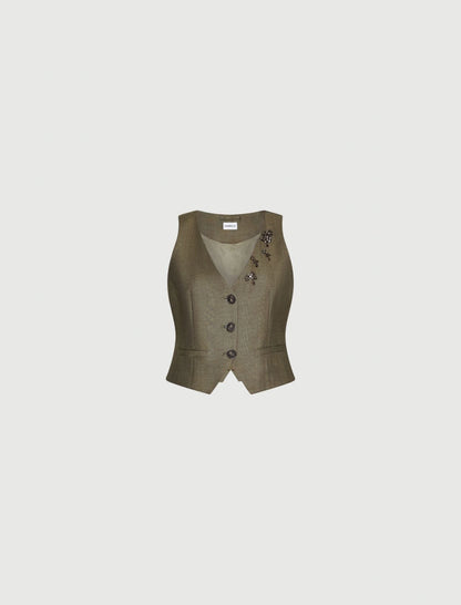 CANTICO - Fluid twill gilet
