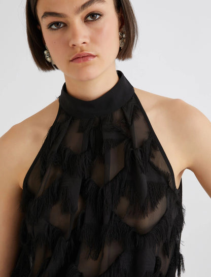 GATTINI1 - Sleeveless fil coupé top