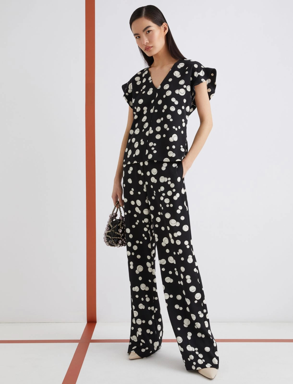 BIKINI - Printed satin blouse