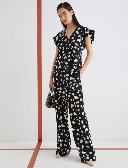 BIKINI - Printed satin blouse