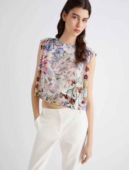 SCOZIA - Silk crop top