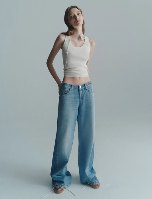 WLEG - Low-rise wide-leg jeans