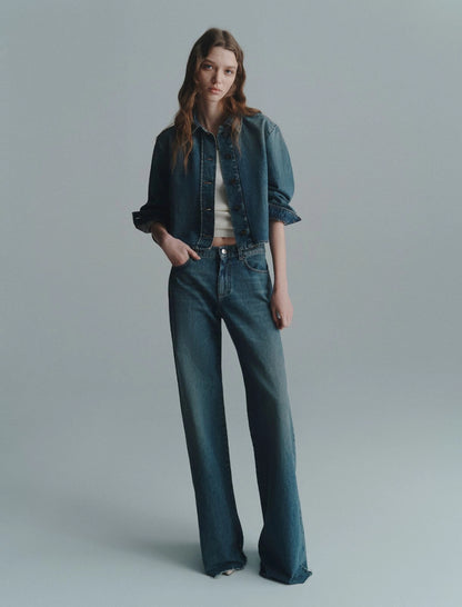 WLEG - Low-rise wide-leg jeans