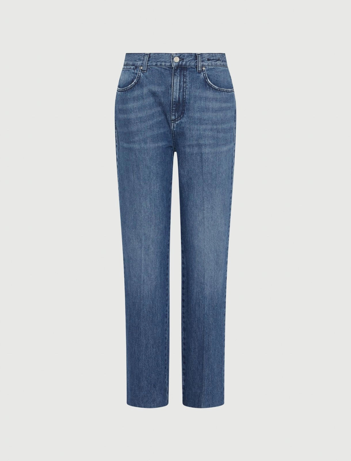 WLEG1 -Topstitched wide-leg jeans