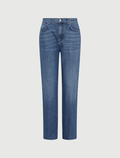 WLEG1 -Topstitched wide-leg jeans