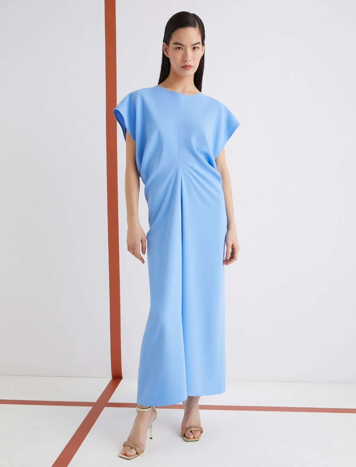 SALTO - Long crepe envers satin dress