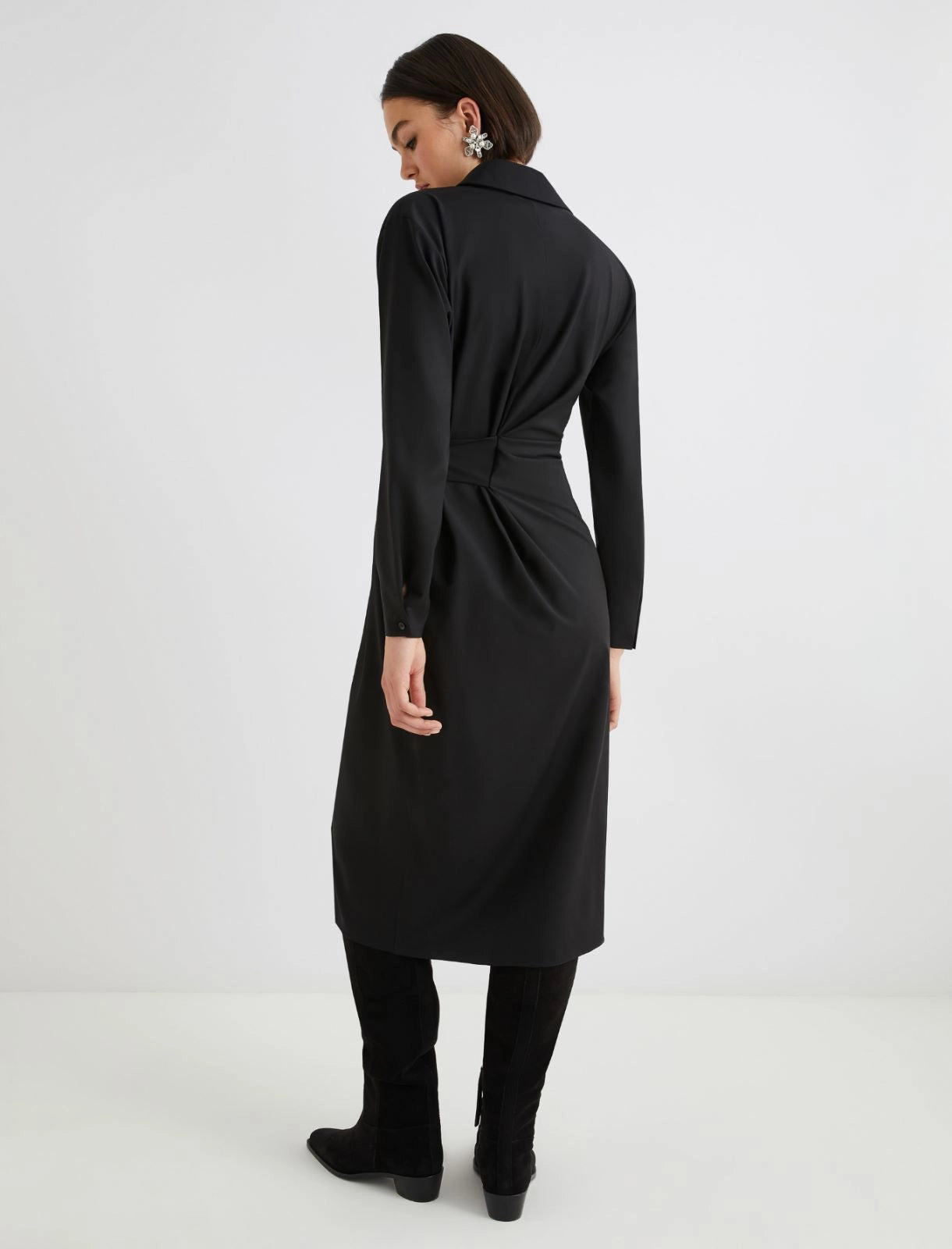 VALAIS - Shirt dress with side buckle detail