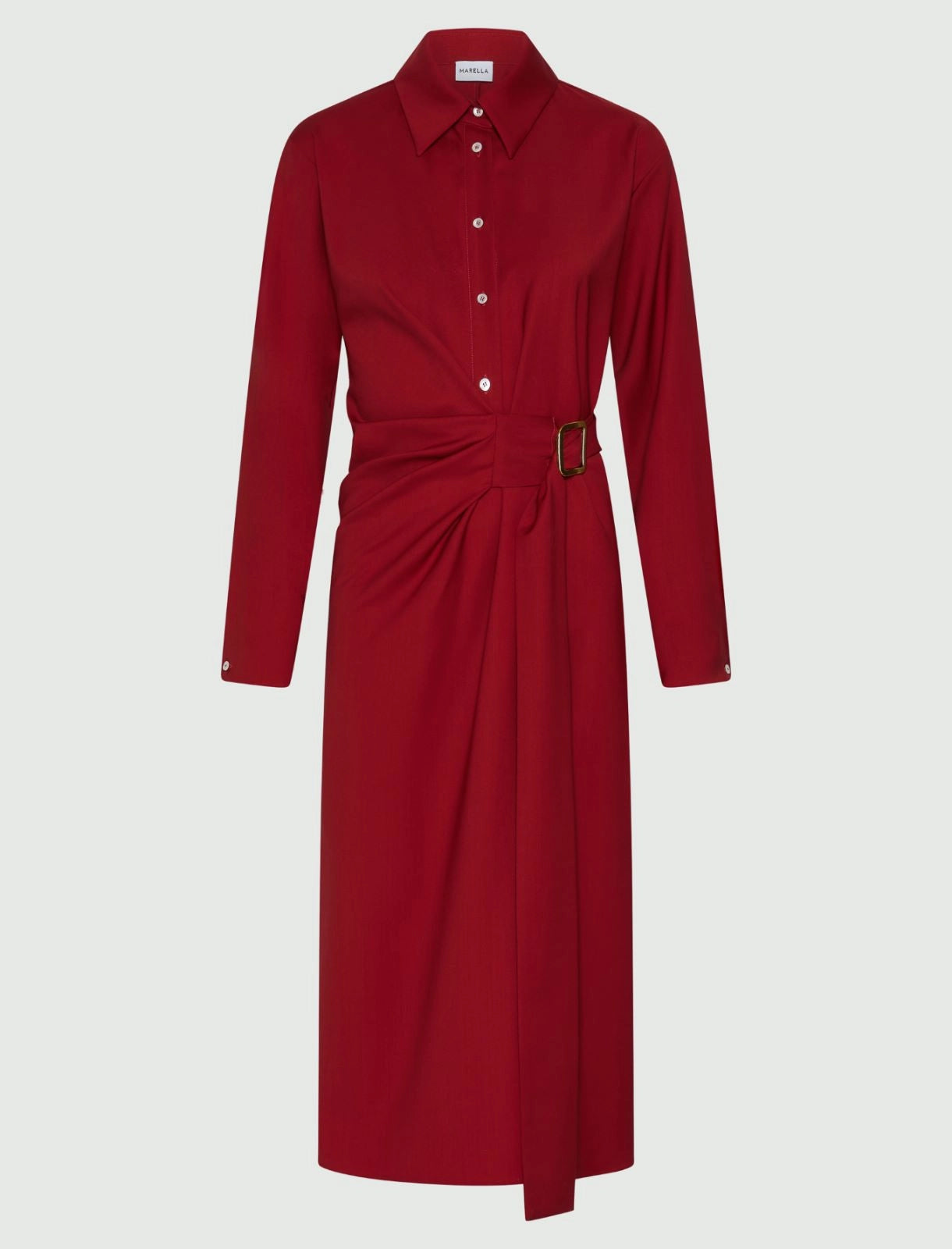 VALAIS - Shirt dress with side buckle detail